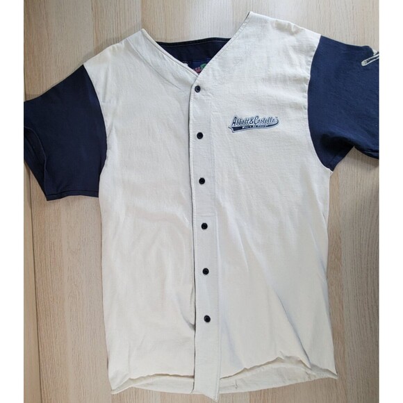 VTG 90s All U Whos on First Baseball Jersey Abbott & Costello Size L IDONTKNOW - Picture 1 of 9